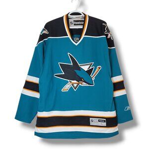 San Jose Sharks Reebok NHL Jersey Teal Size L